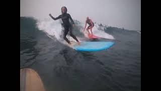 Fun Moustache Surf Sesh in Topanga beach, LA, California