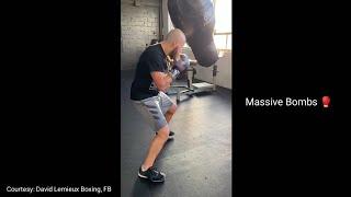 David Lemieux Throwing Bombs at Punching Bags | Prep. for Ronny Landaeta