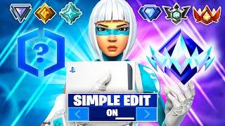 Unranked to Unreal Console Speedrun Using SIMPLE EDIT (Fortnite Ranked)