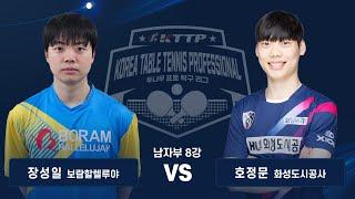 2025 두나무 프로탁구리그 남자부 8강 3경기 전체 영상 장성일(보람할렐루야) vs 호정문(화성도시공사)