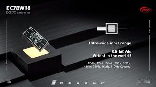 Cincon Ultra-wide Input Range DC-DC Converter EC7BW18 Product Video