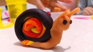 How to make snail play doh. Nice video for children .