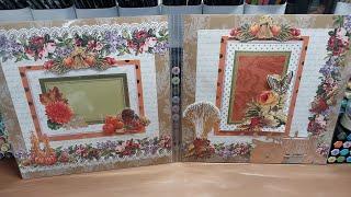 HSN Anna Griffin Folded fall card kit into a scrapbook page, let's make a scrapbook layout!