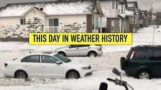 The 2020 Southern Alberta hailstorm with near tennis ball-sized hail - This Week In Weather History