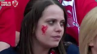 جمهور ليفربول بعد إصابة محمد صلاح The reaction of Liverpool fans during the departure of M. Salah