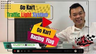 Indoor Outdoor GoKart Electronics LED Safety Flag Timing System #ledmessageboard #custronics