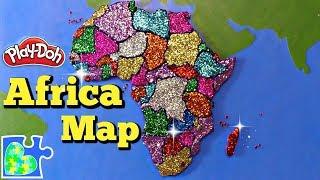 Map of Africa: Learn the Countries of Africa! Amazing Play-Doh Puzzle of the Continent!