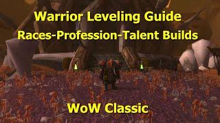 WoW Classic Warrior Leveling Guide--Races--Profession--Talent Builds