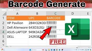 How to Generate Barcode in Excel || Barcode generate kaise kare ?