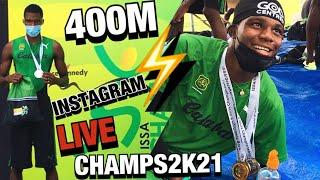 CALABAR HIGH JEREMY BEMBRIDGE & MARK MANLEY 400M MEDAL PRESENTATION VLOG  CHAMPS 2021 #CALABAR