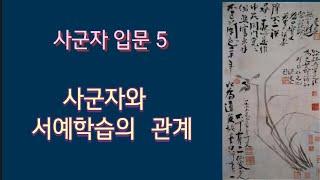 사군자 입문 5 ㅡ 사군자와 서예학습의 관계 (四君子和書法學習的關係) 書法  書道 붓글씨 캘리그라피