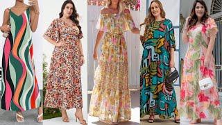 Printed Plus Size Summer Outfits Shein Dresses Design 2024/Letest Summer Vestidos Moda Feminina 2024