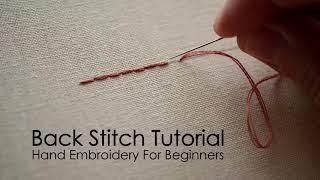 Hand Embroidery For Beginners - Back Stitch Tutorial