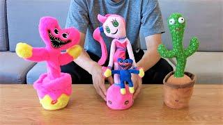 Huggy Wuggy Dancing Cactus Toys - Mommy Long Legs, Kissy Missy & Huggy Wuggy Dancing Together