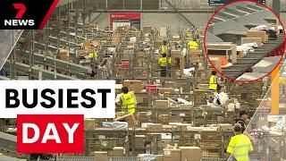 Australia Post workers run off their feet on busiest day for deliveries this year | 7NEWS