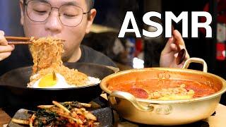 ASMR 먹방창배 보글보글 활화산처럼 끓여낸 부대찌개에 흰쌀밥 김 열무김치 먹방 #부대찌개  #먹방  eatingshow realsound koreanfood Mukbang