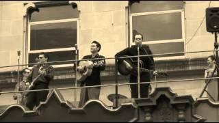 Million Dollar Quartet performs on The Majestic Theatre San Antonio, Texas Marquee!