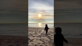 Beautiful Winter Beach Sunset with IAN #travel #sunset #beach #resort #travel #hamptonbeach #cute