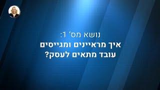 מטי עבאדי :קורס דיגיטלי : ניהול עובדים ופרילנסרים -שיעור 8 נושא 1 : איך מראיינים ומגייסים עובד לעסק?