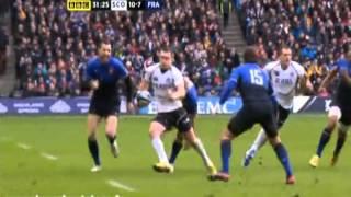 Stuart Hogg montre son talent face à la France.