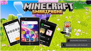 Minecraft PE Smartphone Addon For Version 1.21.50+ | Phone Mod for MCPE with custom UI and apps.