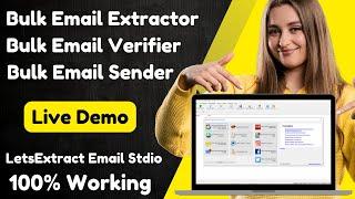 Bulk email extractor and verifier | LetsExtract Email Studio | 100% Working | TechFlare |