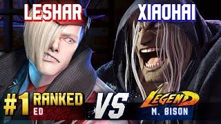 SF6 ▰ LESHAR (#1 Ranked Ed) vs XIAOHAI (M.Bison) ▰ High Level Gameplay