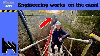 Engineering works on the Canal Lock