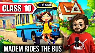 Madam rides the bus class 10 | Full ( हिंदी में ) Explained | madam rides the bus class 10 animated