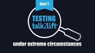 Test 1! Loud music. talk2lift tested, under extreme circumstances.