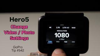 Hero5 / Hero6: Video / Photo Modes & Settings On LCD Screen - GoPro Tip #542 | MicBergsma