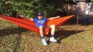 BearButt Hammock Total Review! Double Parachute Hammock With Kodiak Straps |ShoTwins|