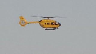 Yorkshire Air Ambulance G-YORX Takeing Off At York Hospital 