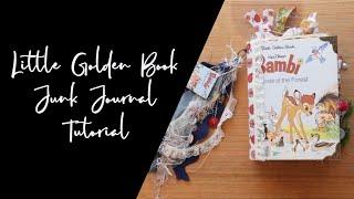 LITTLE GOLDEN BOOK JUNK JOURNAL TUTORIAL ||THE BOHO SUITCASE