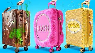 Rich vs Poor Parents On Vacation! NEW Hacks To Travel Safe For Happy Kids BY 123 GO!