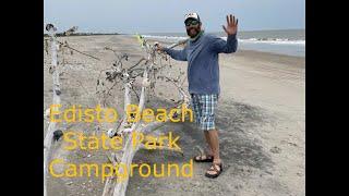 Edisto Beach State Park Campground - Ocean Side - Drone Footage