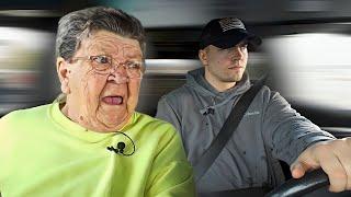 ANGRY GRANDMA FREAKS OUT IN CAR!