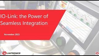 Webinar: IO-Link: the Power of Seamless Integration