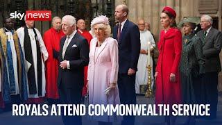 Royals arrive at Commonwealth Day service at Westminster Abbey