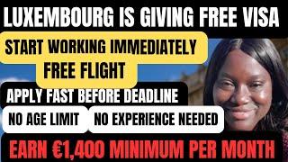 Luxembourg Is Giving Free Visa With Free Flight, Very Attractive Pay | Move With Paid Job | No IELTS