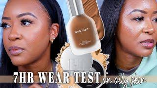 BUY OR BYE?! NEW HAUS LABS FOUNDATION + SETTING POWDER | 7HR WEAR TEST ON OILY SKIN |  Fayy Lenee