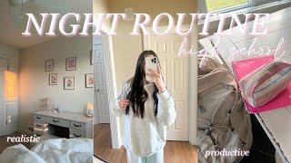 HIGH SCHOOL NIGHT ROUTINE *realistic* | homework, workout, + skincare