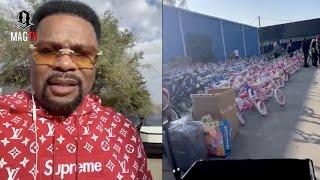 "We Love Da Kids" J. Prince Pulls Up In The Trenches Wit His Cybertruck For Toy Giveaway! 