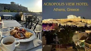 Acropolis View Hotel, Athens Greece - Must see what we saw on the Roof! AMAZING! Room and Hotel Tour