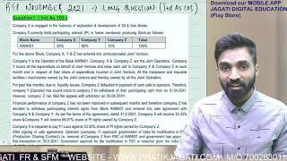 Q. 1 - RTP Nov 2021 Attempt | Ind As 103 & Ind as 111 Big Question | Block AWM/01 - Joint Operators