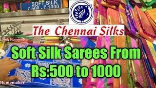 The Chennai Silks Soft Silks Sarees Collection From Rs:500 to 1000