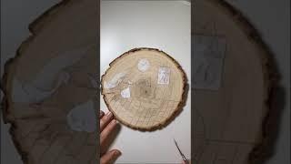 Regalo nacimiento bebé | Pintando acuarela sobre madera