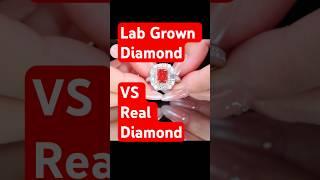 Which one is better? A Lab-Grown Red Diamond or a Real Diamond in 18k Gold? #ring #engagementring