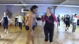 Hilarious French Zumba Instructor! Funny!