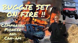 Buggie set on fire ! Got another buggie.....I compared the Honda pioneer and a  can-am